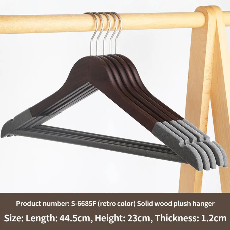 Custom Logo Luxury Cloth Hanger White Wood Clip Hanger Non Slip Boutique Wooden Clothes Hanger for Clothing Shop