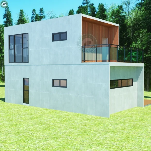 Luxury Prefabricated Modular Container Villa Residence Container Structure Light Weight Concrete Panel House in Saint Martin