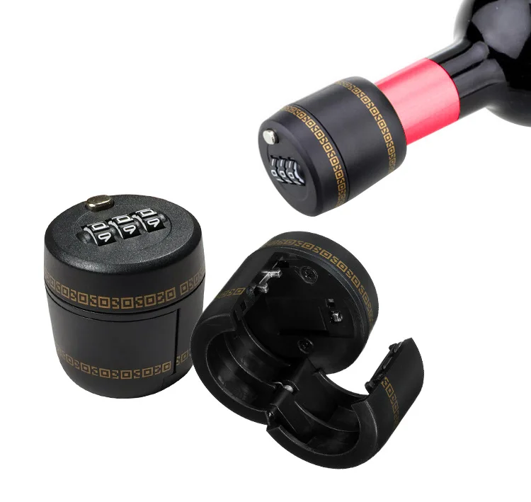 Wine Bottle  Password Lock Wine Stopper Vacuum Plug Device lock password secret bottle lock for wine bottle