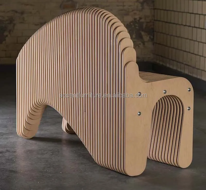 Parametric bench modular banquette seating Multiple seat with back rest wooden bench indoor