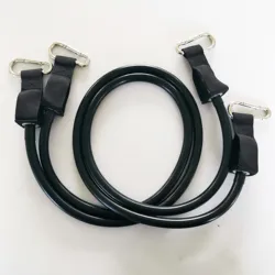 Gymarts home training set of 3 resistance tube band with black aluminum hook