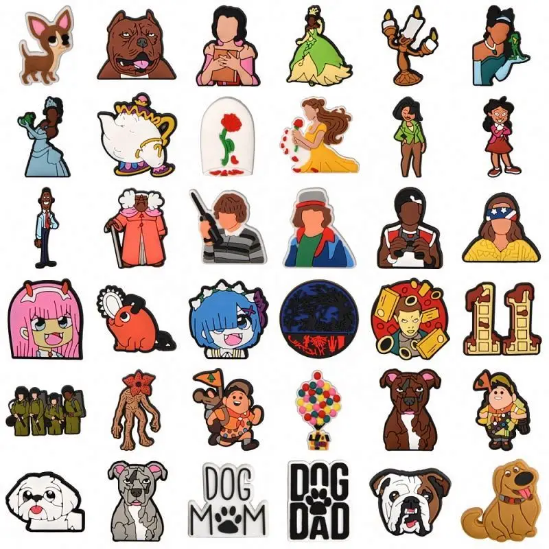 2024 Beach Rubber Cute Dog One Piece Soft PVC Customized Decorations Style Shoelace Shoe Charmsarms