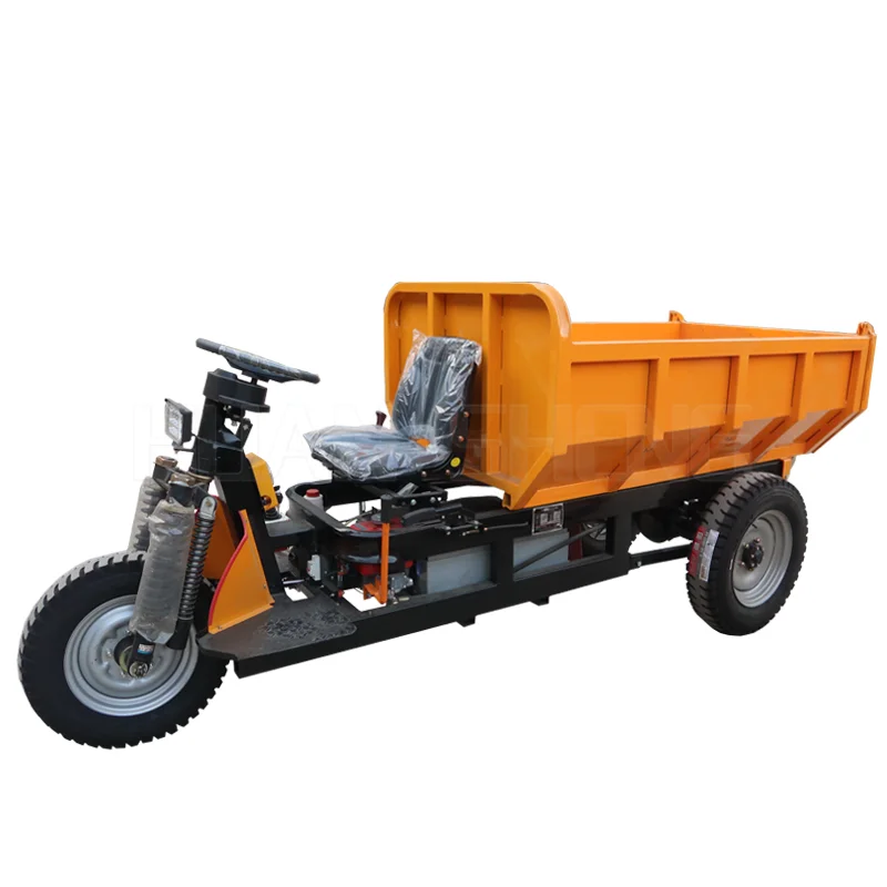 HUANSHENG 3 Wheel Motor Cargo Moped Tricycle Electric Dumper 2.5t Used For Construction