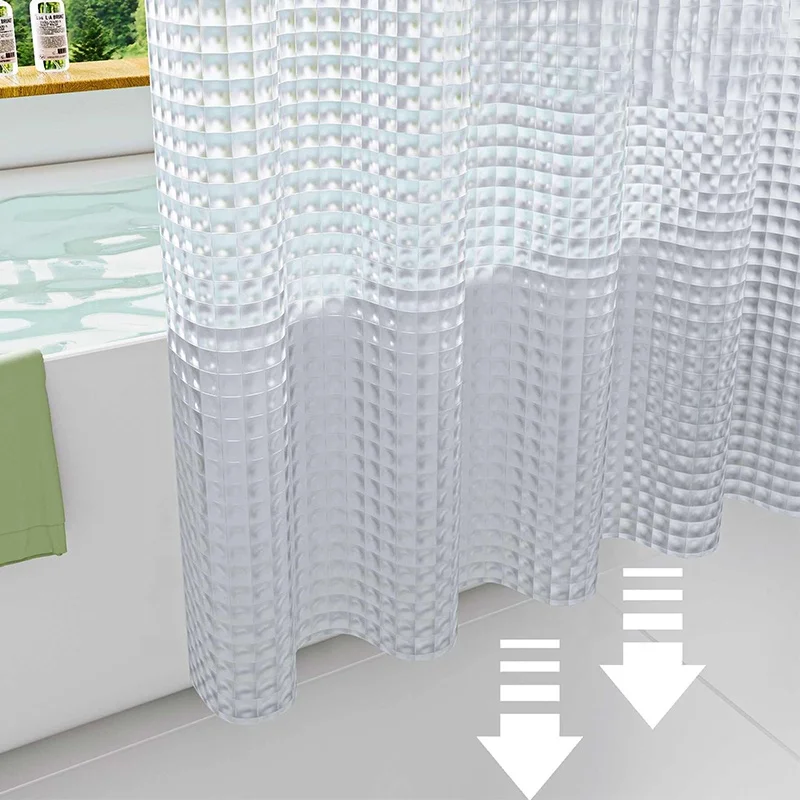 Hot sale custom plastic EVA eco-friendly odorless waterproof bathroom shower curtain