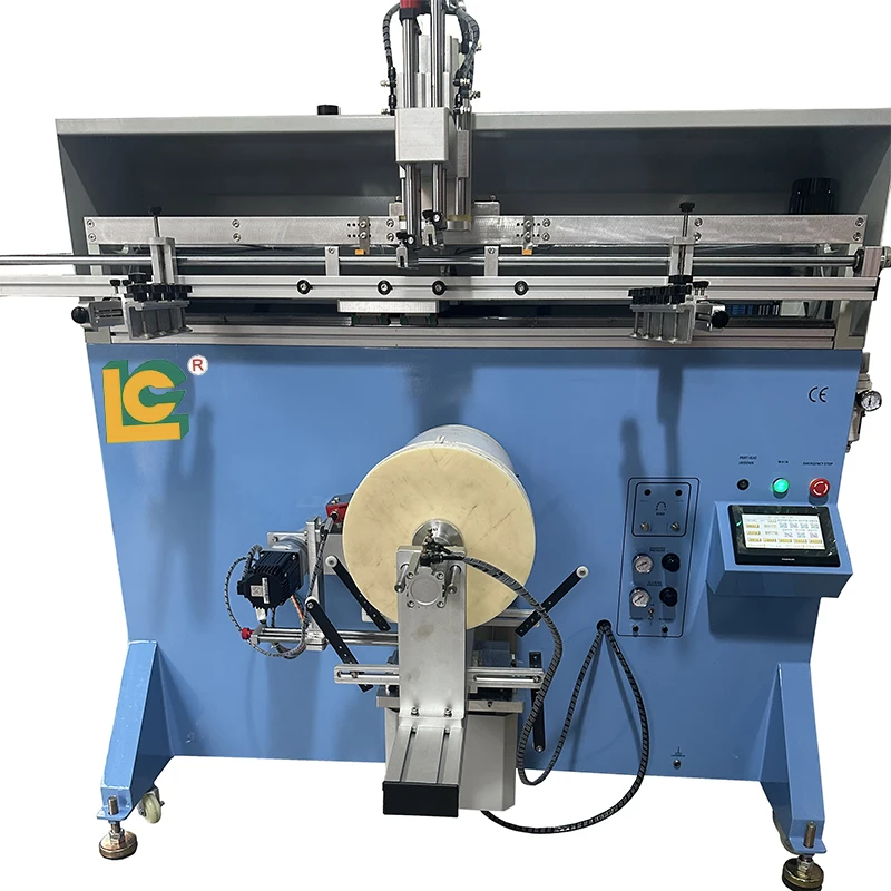 LC Brand Multicolor Rotary Cylindrical Bucket Barrel Silk Screen Printing Machine in large color pattern