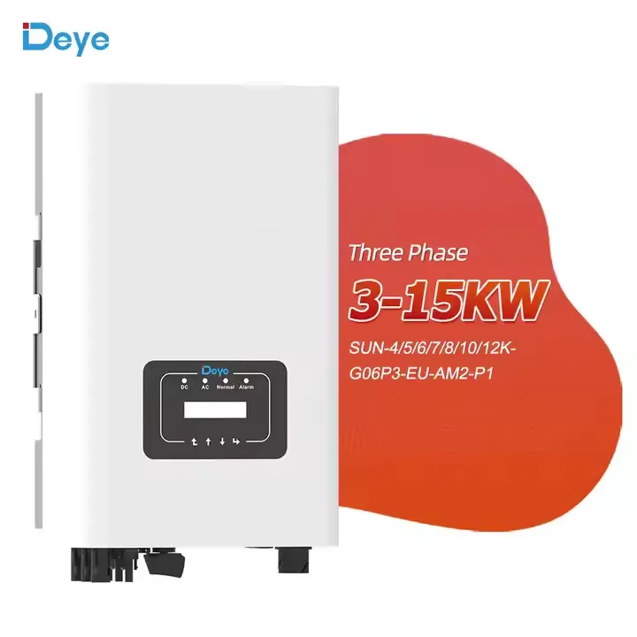 Deye High Quality Three Phase Solar on Grid Inverter SUN-4/5/6/7/8/10/12K-G06P3-EU-AM2-P1 for Photovoltaic Panel System