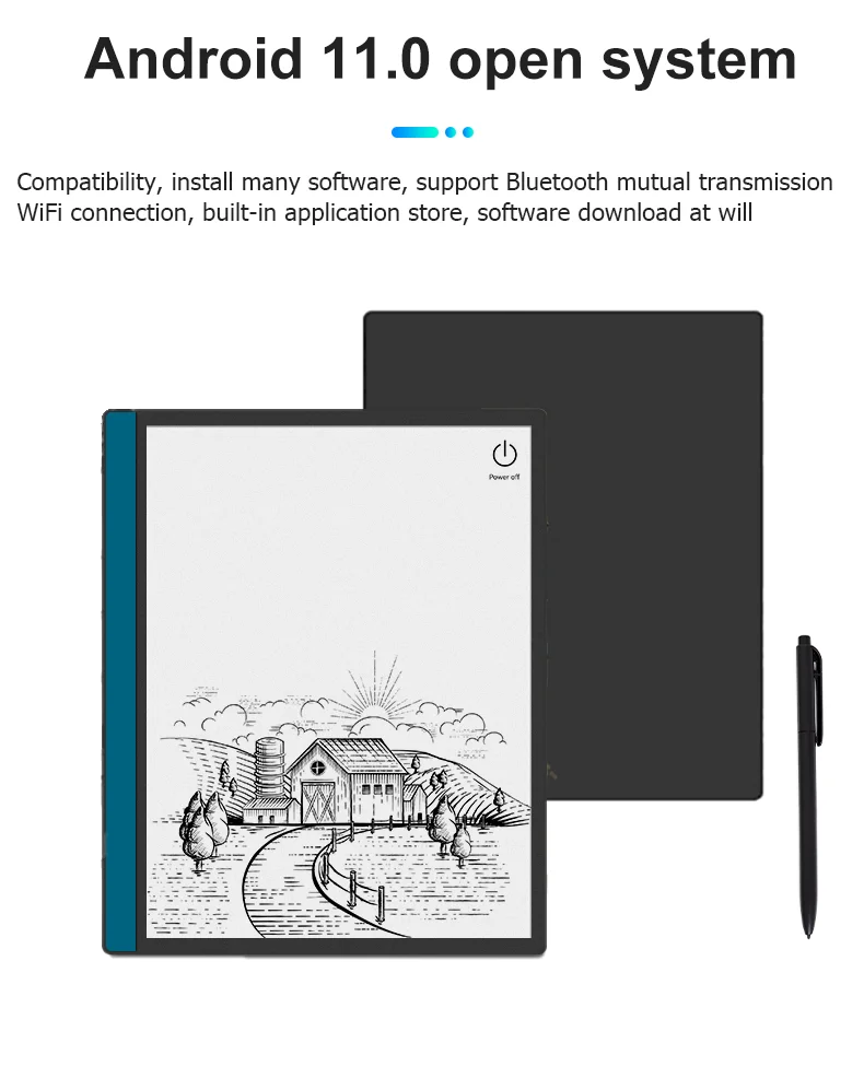 2024 In-Stock 10.3 Inch Android 11 E-reader Tablet Digital Paper Business Educational Ebook Reader E-ink Tablet