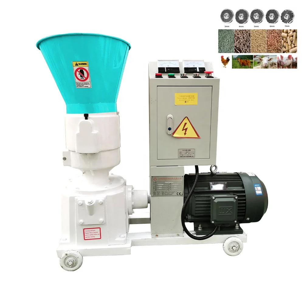 CE ISO chicken feed pellet flat die poultry small animal feed pellet mill for sale