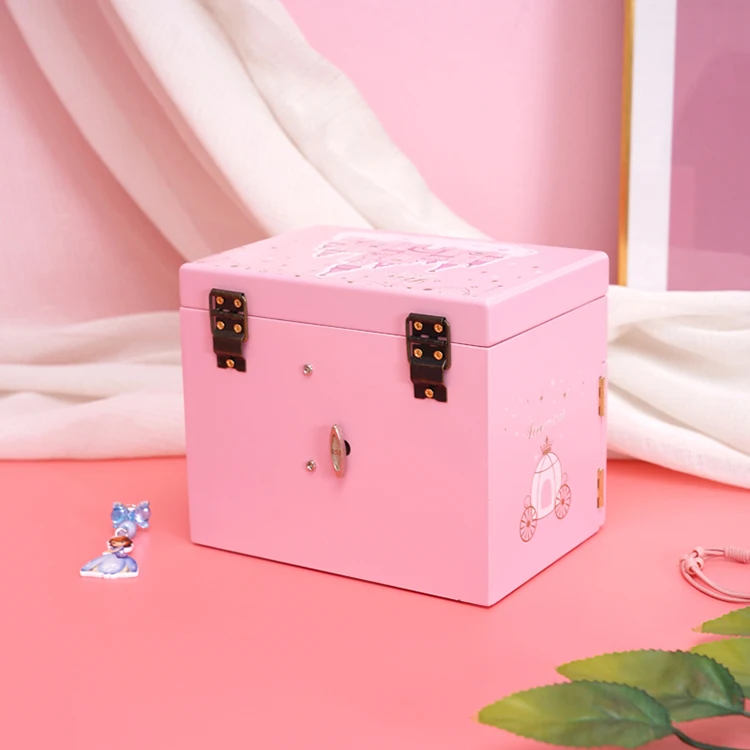 
Competiitve Price Square Wooden Jewelry Box Music Boxes With Custom Logo Printed 