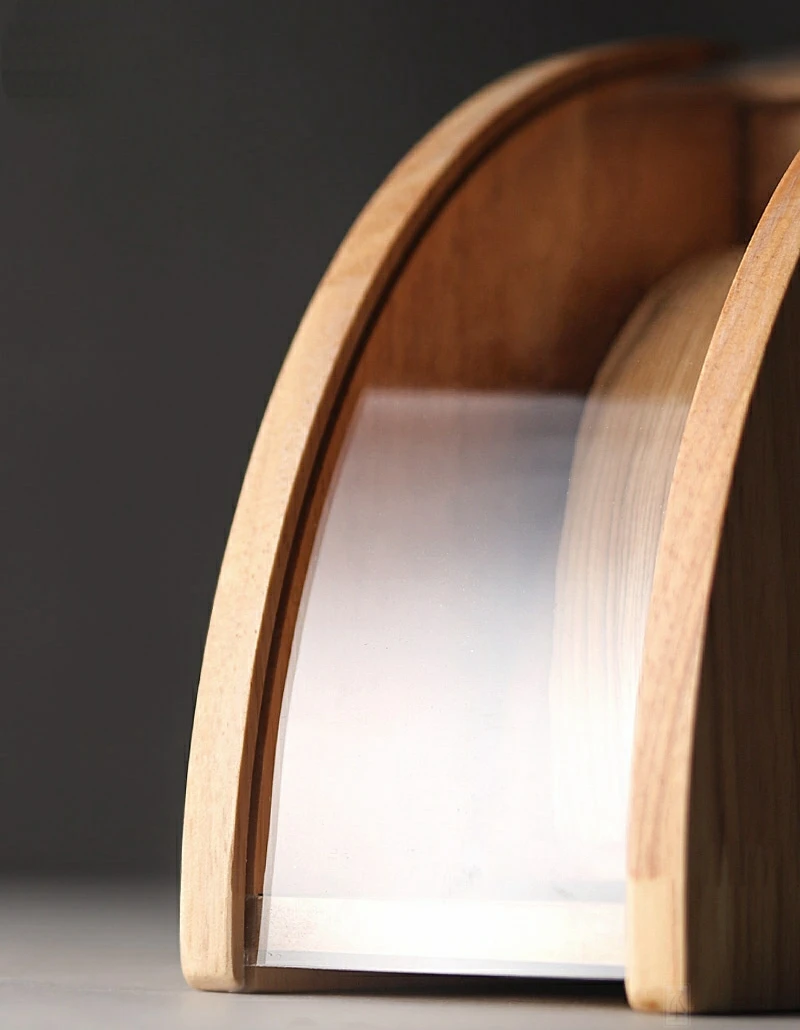 Natural Bamboo Office Organizer Coffee Accessories Filter Paper Holder Organizer Storage Rack