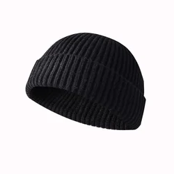 Wholesale Custom Mens winter beanie hat fashion blank multi-color unisex knit ski skull caps