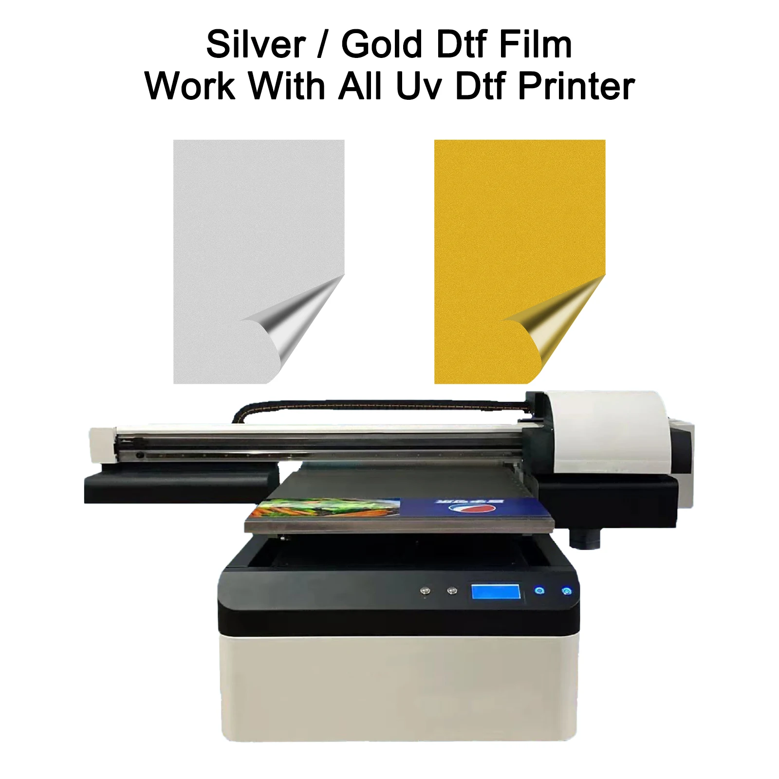 Xcellent Golden/Silvery UV DTF film Cold Peel AB films sets for UV DTF Sticker Printing
