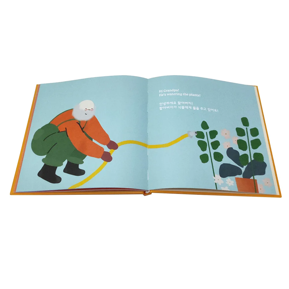 Eco-Friendly Custom Korean Children Books Bedtime Story Board Books Safe Baby Picture Book Printing Services