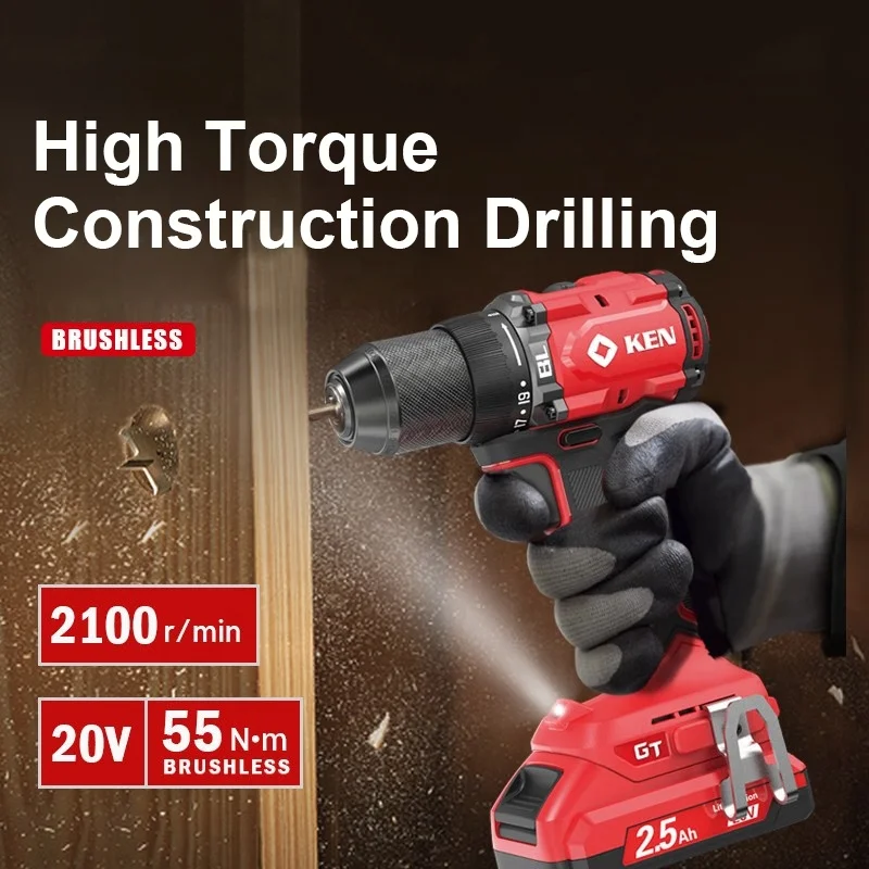 Wholesale Industrial Grade High Power Brushless Lithium Electric Drill Cordless Hand Drill Multifunctional Electric Screwdriver