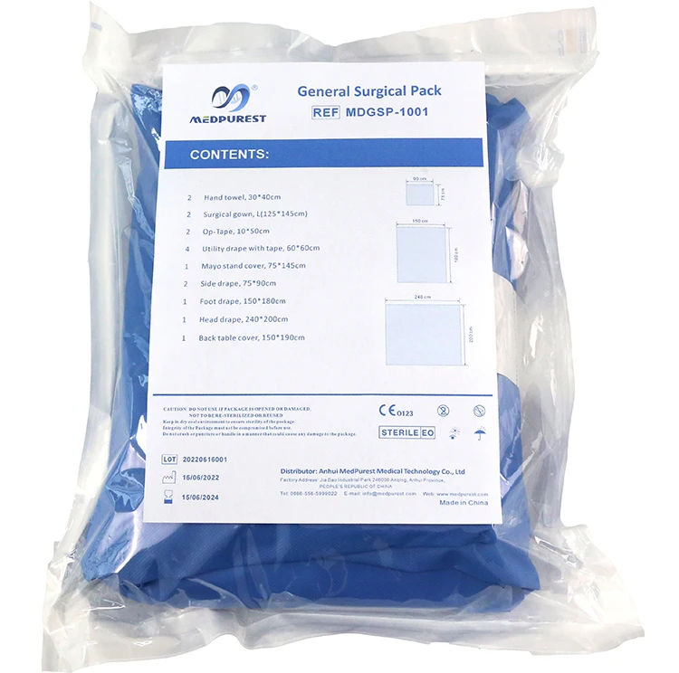 Factory Supplier Disposable Sterile General Surgery Universal Surgical Drape Pack