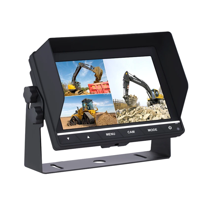 720/1080P AHD monitor 3CH 4 CH input Video Screen With Touch Button Control