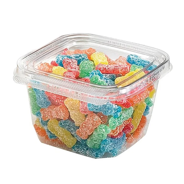 Plastic takeaway disposable containers with lids for food Custom clear food box for bakery