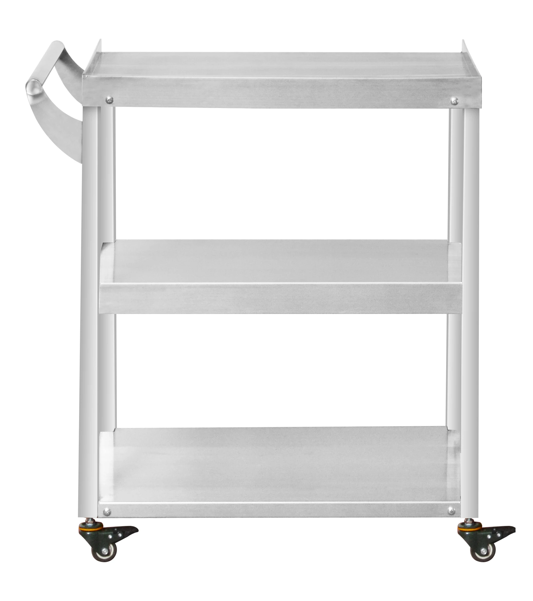 Factory direct superior quality food grade heavy duty stainless steel 3 tier hand trolley