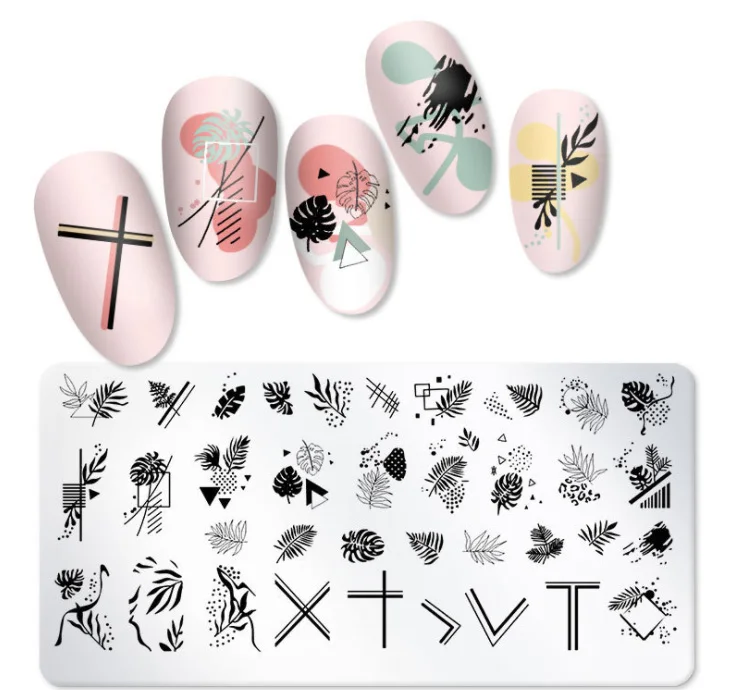  Summer Season style nail art steel plate printing template decoration mould painted