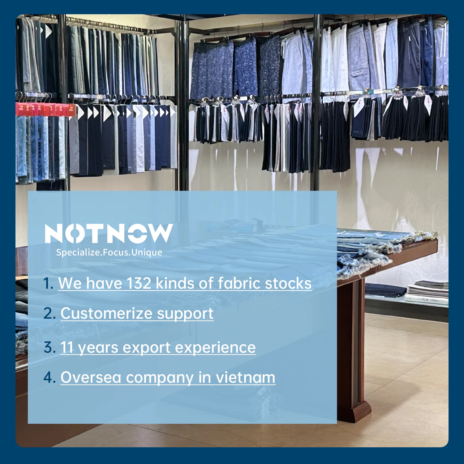 China factory stock blue jeans fabric OE denim fabric with mesh stretch jeans fabric for clothing manufacturers with wholesale