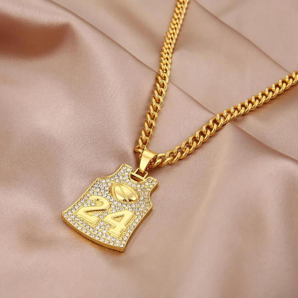  New Basketball Commemorative Kobe Necklace No. 24 And 8