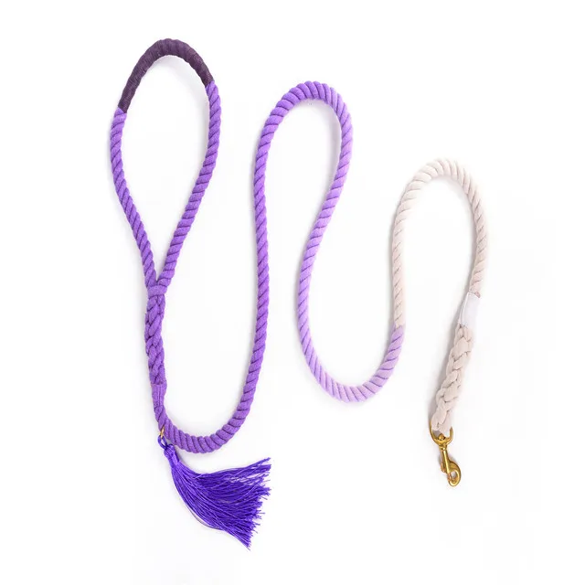 
Sier 5ft Ombre Rope Dog Leash Braided Cotton Heavy-quality material Cotton rope dog leash-Pet dog 