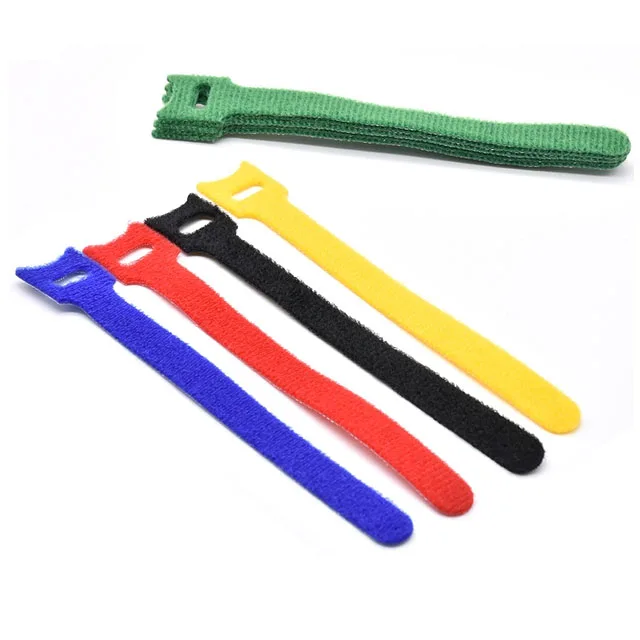 Горячая продажа многоразовые крепежные самовременные регулируемые Кабельные стяжки крюк и петля ленточная лента