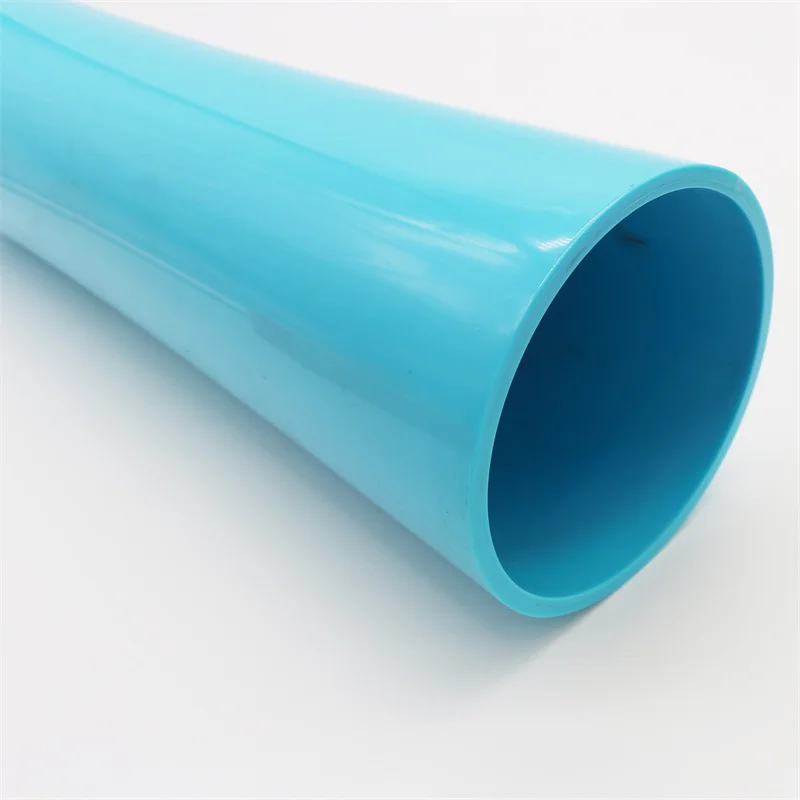 Green rectangle pvc pmma abs ldpe rectangular acrylic square custom styrene tube abs round plastic pipe