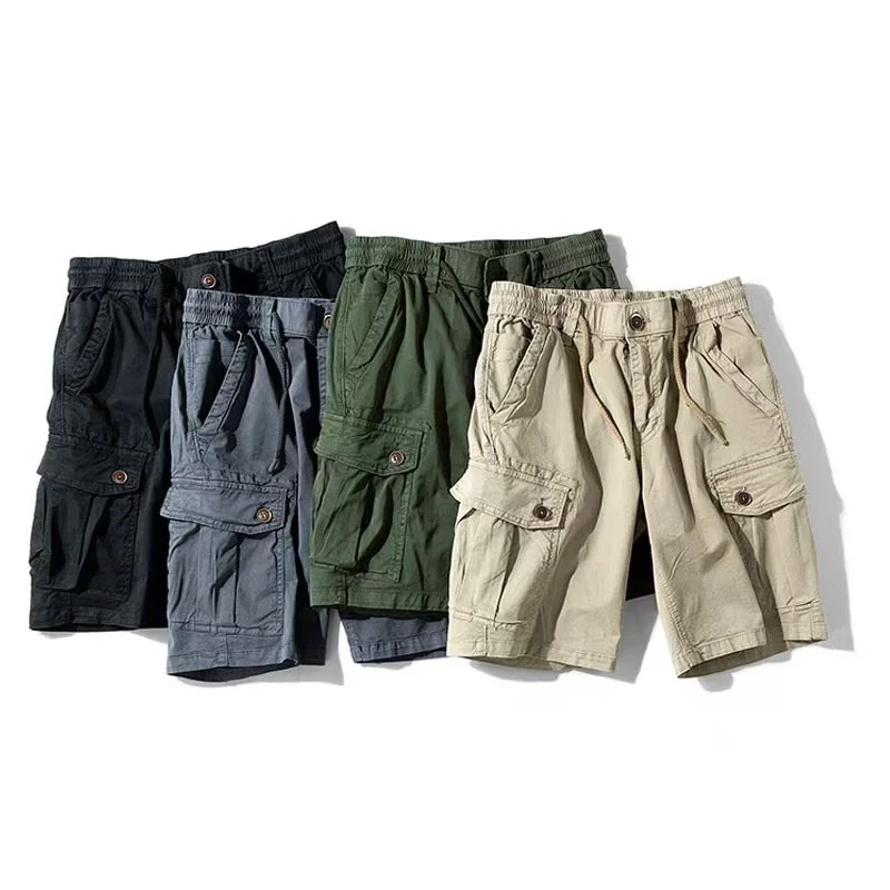 New Fashion 95%cotton 5%spandex Windbreaker Pants Running Jogging Cargo Shorts For Men