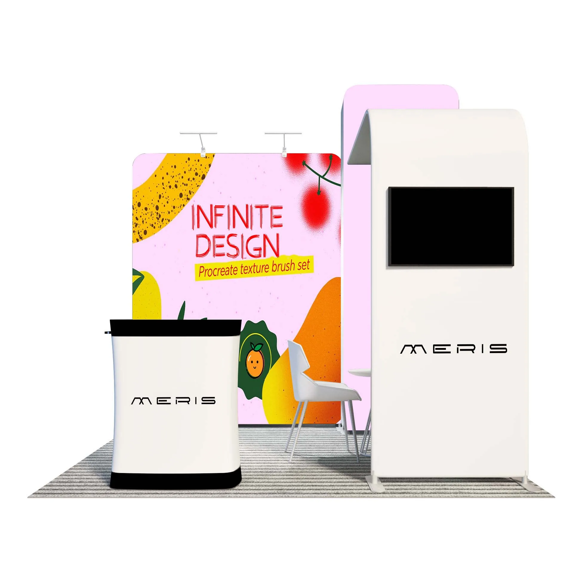 direct factory supply 10*10ft exhibit L shape display stand expo booth