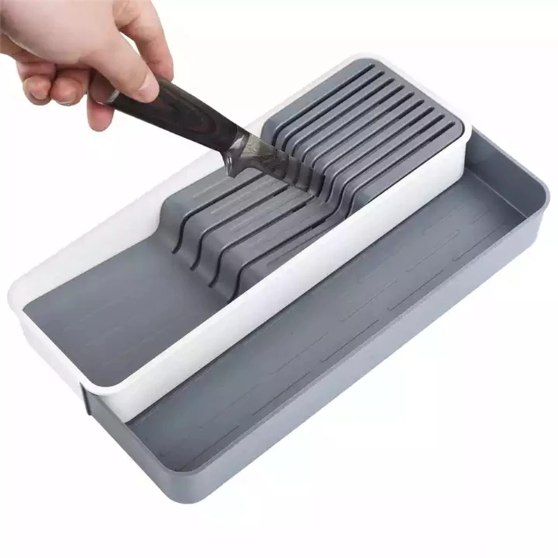Tableware Storage Expandable Knife Drawer Organizer Box Organized Tray Fork Spoon Divider Holder for Kitchen