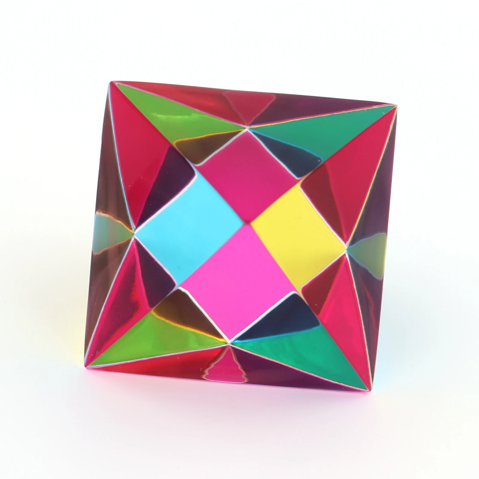 ZhuoChiMall CMY Orthoctahedron, 40mm (1.57 inch) Regular Octahedron Prism