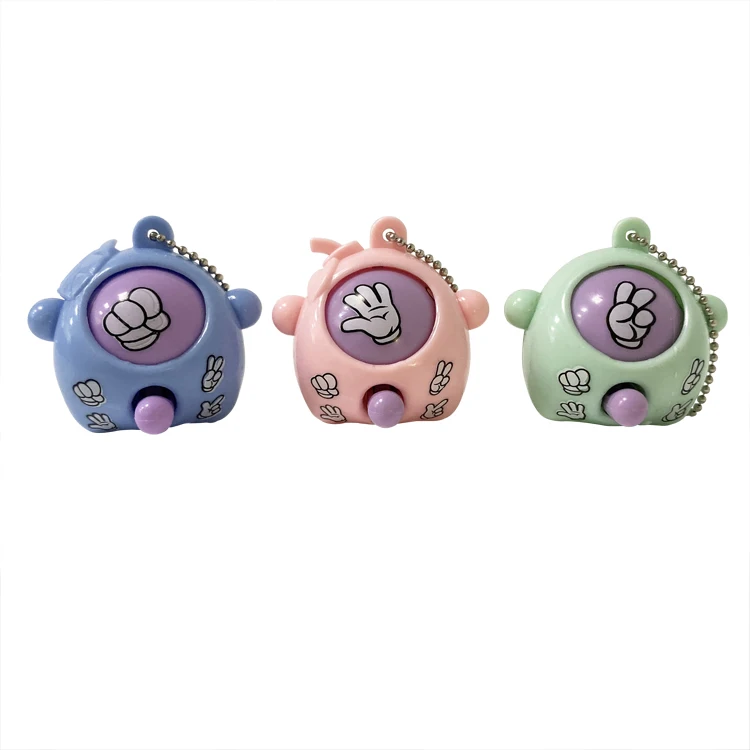 hot sale educational cute mini twisted game PK key ring egg finger-guessing with bell for babies