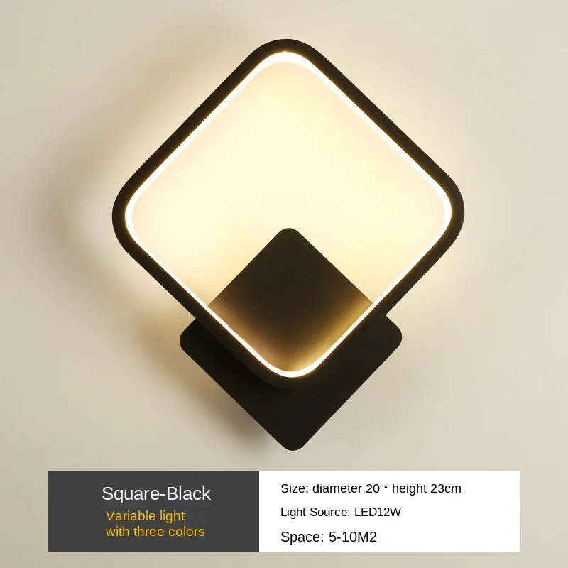 Nordic Wall Light Art Deco Fixtures Indoor Sconce Corridor Living Room Bedroom beside deer head round square LED Wall Lamps