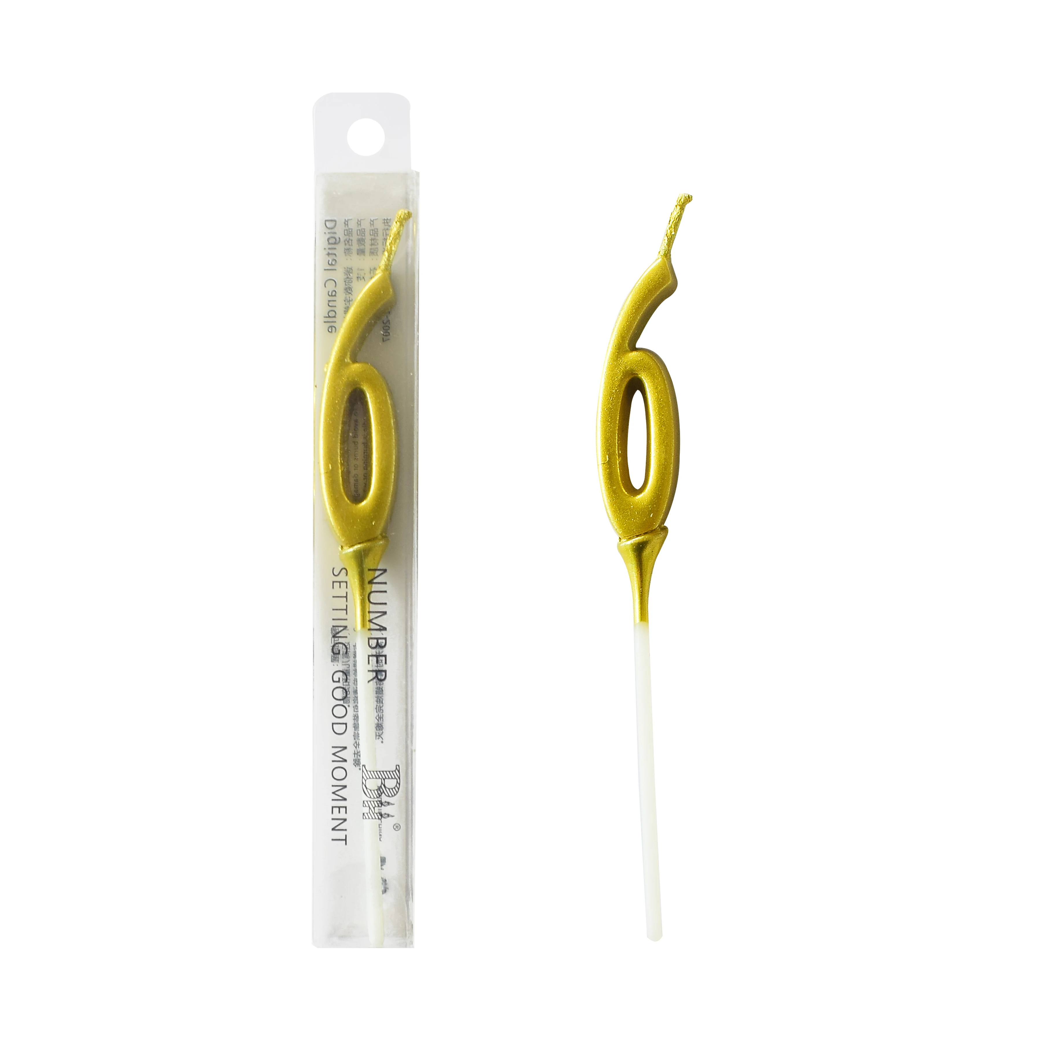 PVC Digit Coated Candle Birthday cake tapper decorative candles