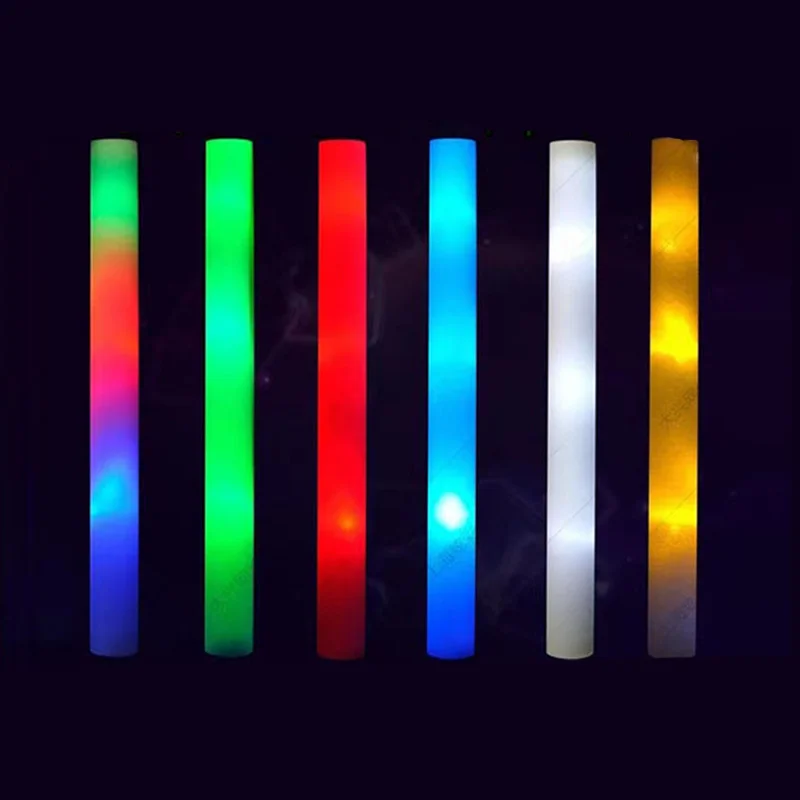 In Stock LED Cotton Candy Concert Glow Stick Colorful Glitter Plastic for Birthday Party Decoration