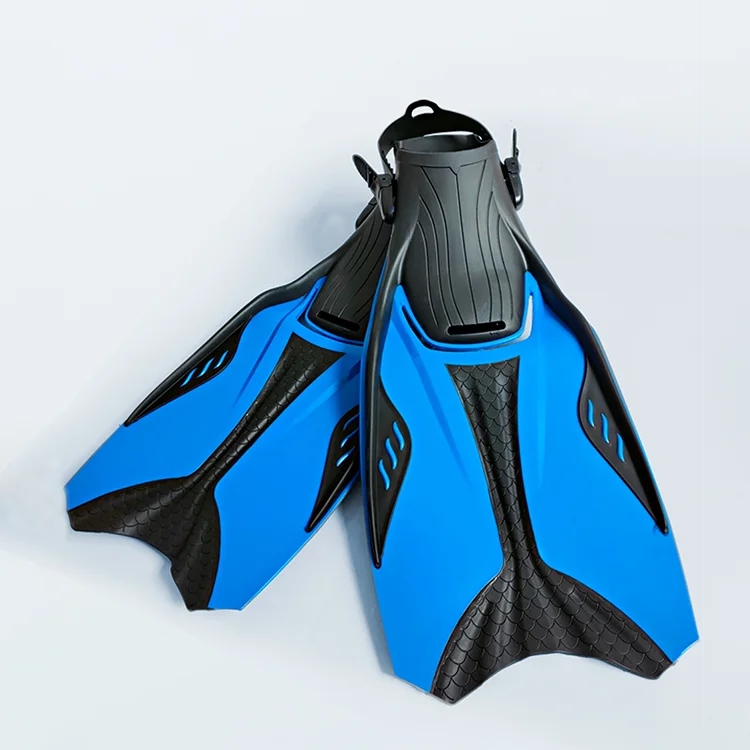 Unisex Travel Size Swim Fins Open Heel Secured Tight Fitting Fins Diving Fins with Back Straps