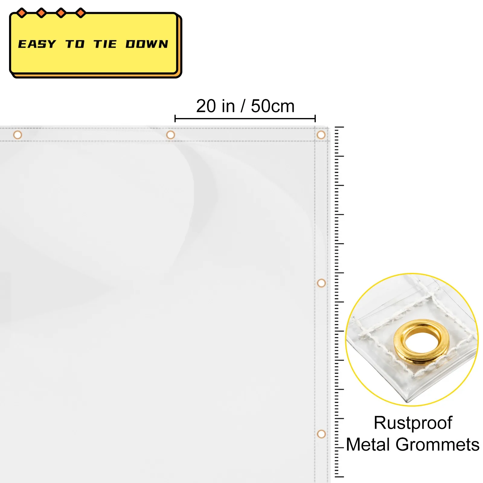 Factory-direct Waterproof PVC Transparent Tarp Tear Resistant Clear Heavy Duty Tarp
