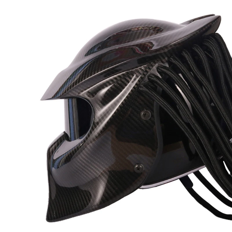 New arrival Breathable Predator carbon fiber face shield DIY cosplay High intensity Full face mask helmet
