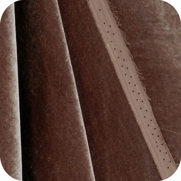  Silk rayon velvet solid dyed in Peach Cylamen Chamois colors. Custom as per Pantone 65111 georgette