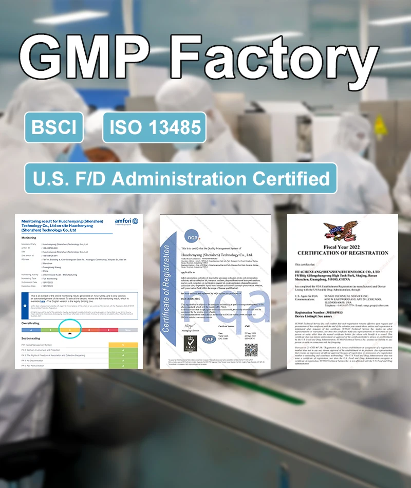 Медицинский одноразовый неинвазивный гинекологический экзамен Цитология ДНК-тест стерильный тест на ГПВ шейный тампон нейлоновый Флокированный набор тампонов
