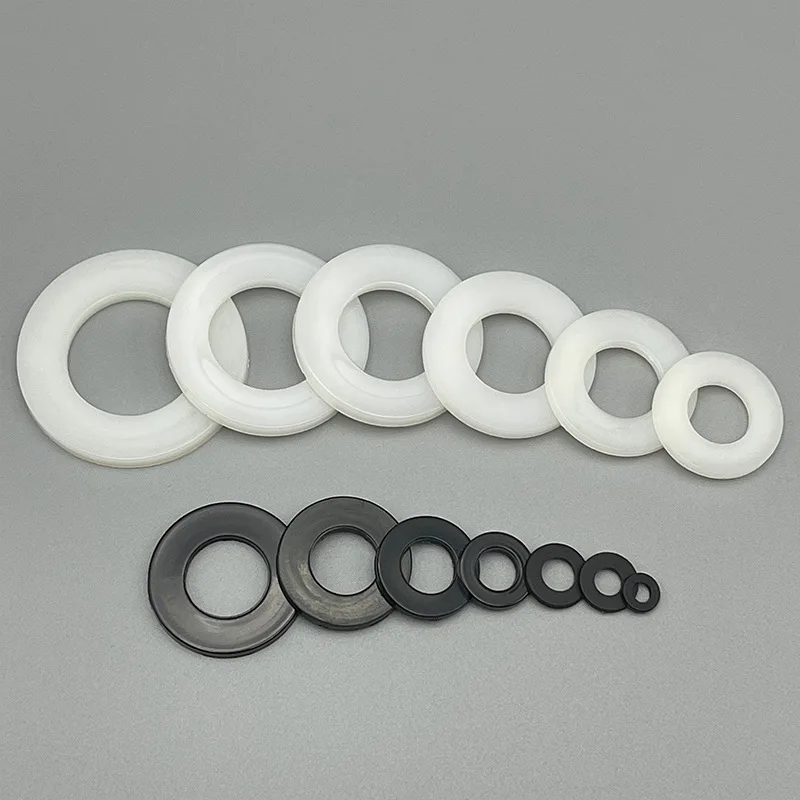 Wholesale Customized Plastic Parts Injection M3 M4 M6 M8 M10 M12 Flat Steel Washers Nylon Washers