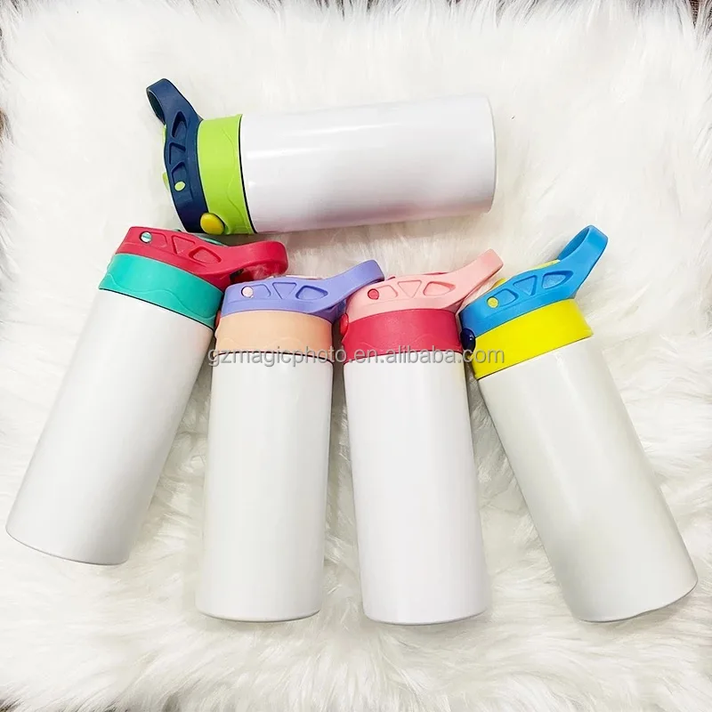 350ml Sublimation blanks Kids Tumbler Straight Double Wall Stainless Steel Children Kids Water Bottle