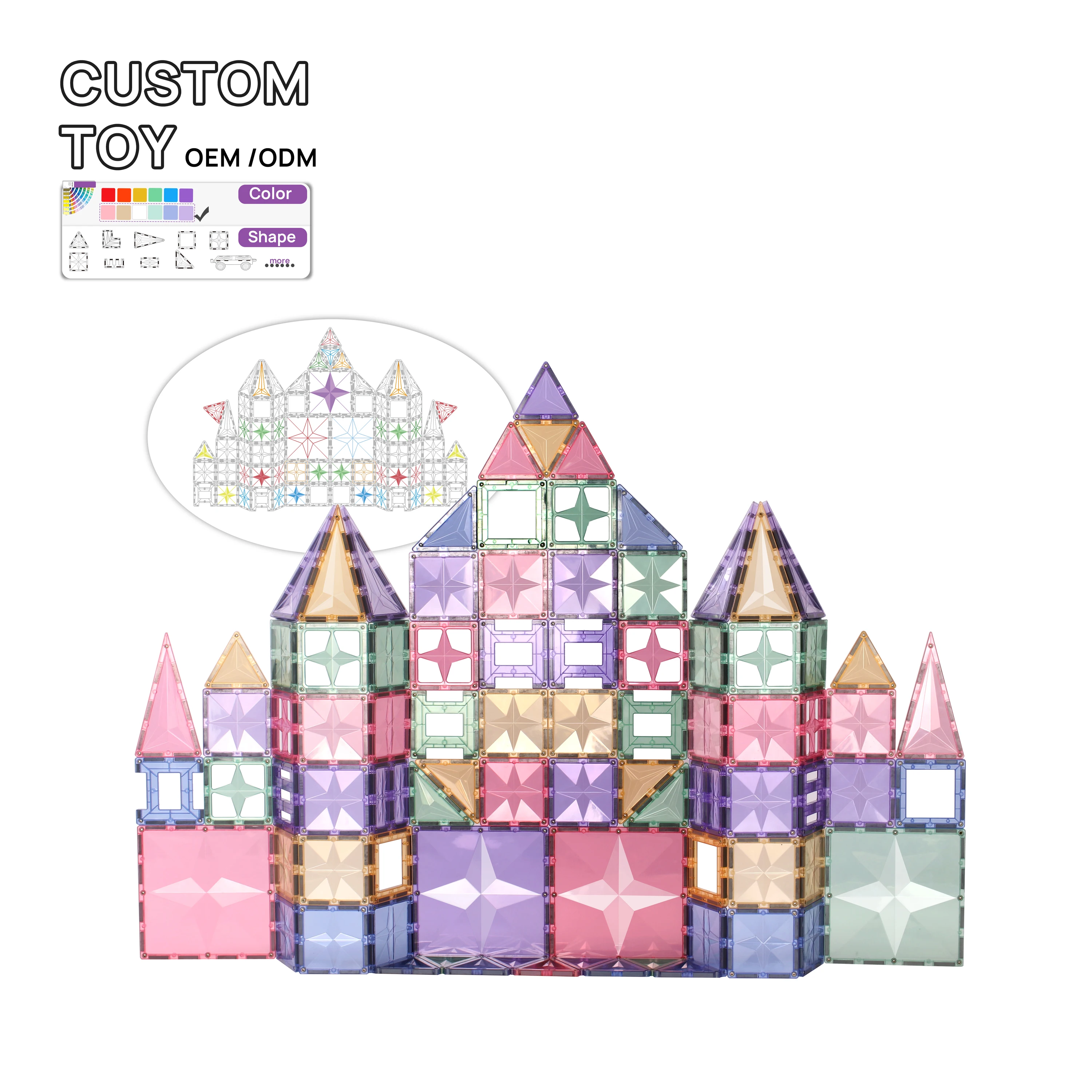 Mntl популярный продавец 108 шт. 120 магнитные блоки игрушки развивающие детские строительные плитки