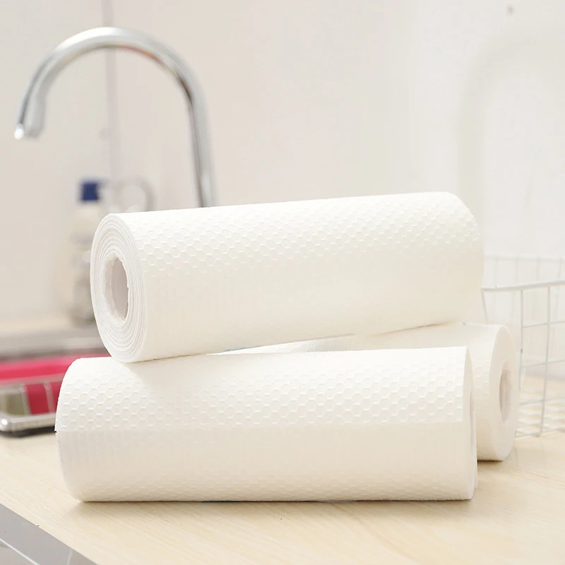 Одноразовые ленивые тряпки, кухонное полотенце, Влажная и сухая стирка, многократная Бытовая Чистка, белые тряпки, принадлежности для посуды