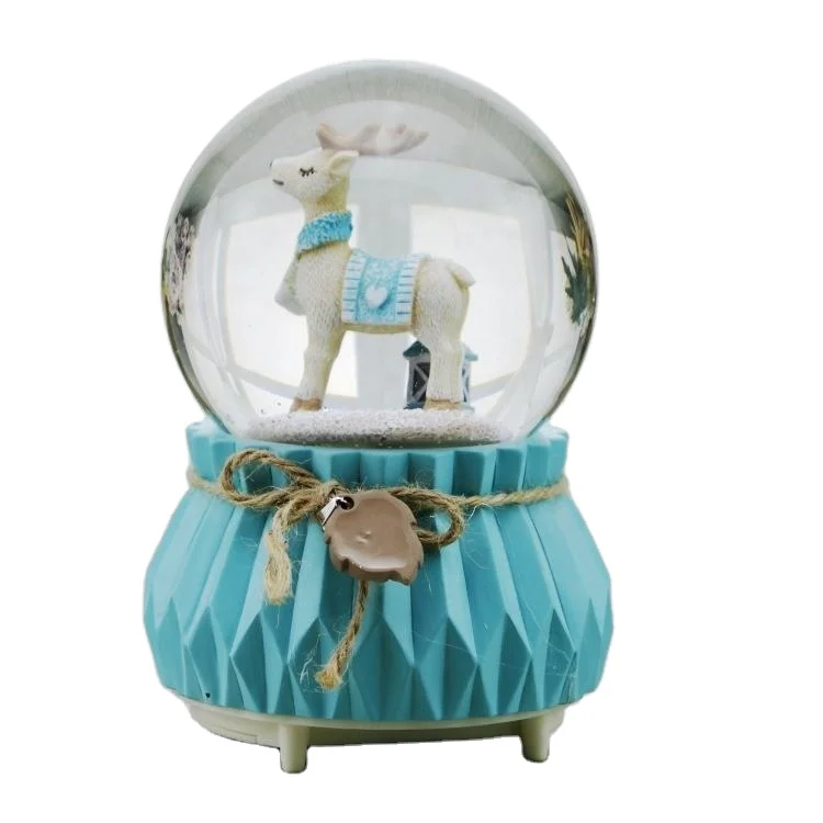 Домашнее украшение для дома, Рождественская карусель, музыкальная шкатулка, снежный шар, Музыкальный шар из смолы, Хрустальный Снежный шар, стеклянный шар