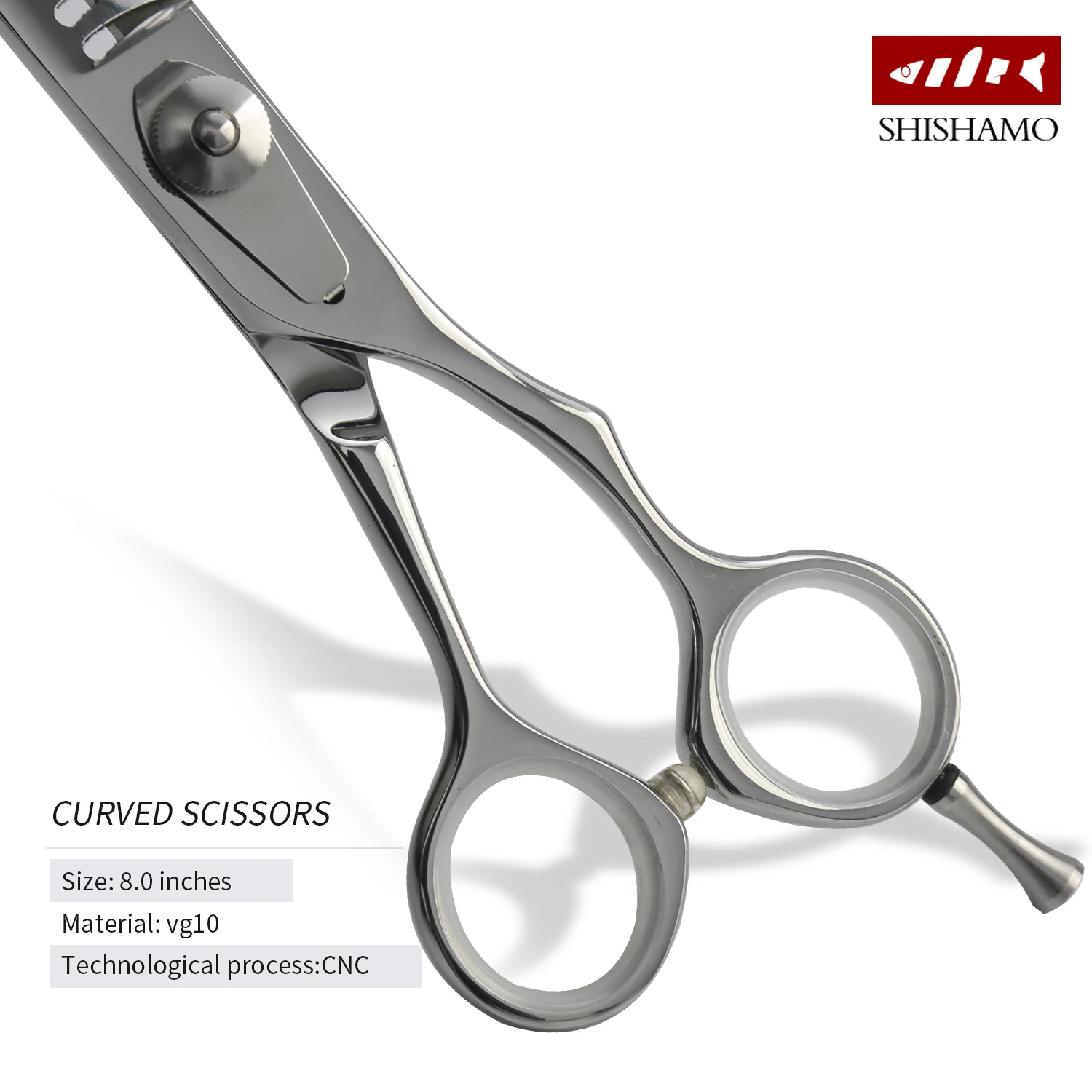 High Quality Curved CNC Thinning scissors 7.5' Pet Grooming Scissors shears Dog Hair Trimming Pet with Japan Vg10 For Pet