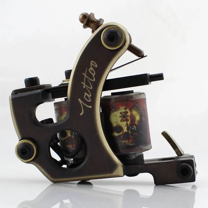 Handmade Copper Wire Coil Tattoo Machine Traditional Professional Coil Tattoo Machine with Long Needle