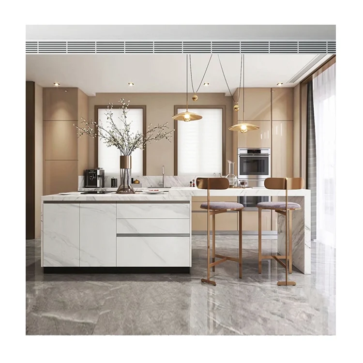 High Quality Customizable Island Cabinet Sintered Stone Table-board Table