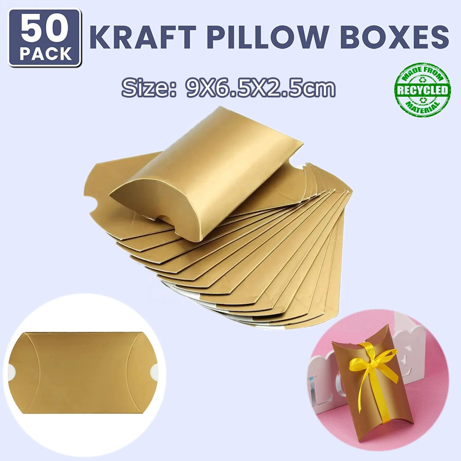 50 шт. подарочные коробки из крафт-бумаги